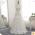 Alibaba Real Picture High Quality Luxury Bling Beaded Flower White Wedding Party Gown